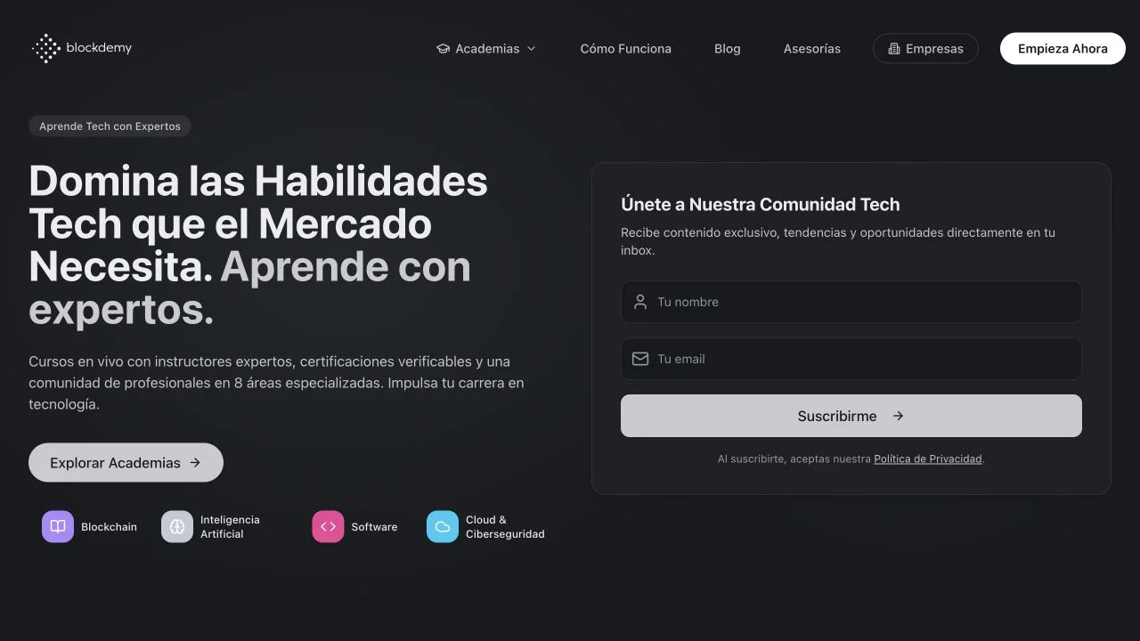 Blockdemy website