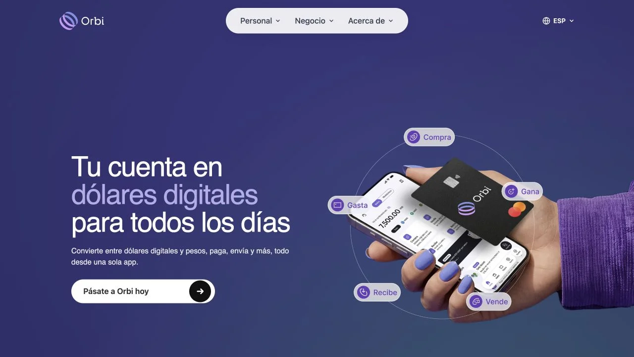 Orbi Finance website